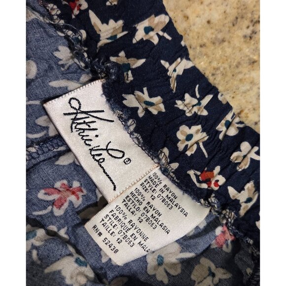 Vintage Kathie Lee Sz 12 Maxi Skirt Rayon Ditzy Floral Y2k Preppy - Picture 10 of 13